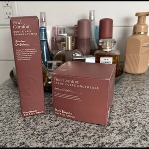 Rare Beauty Find Comfort Bouncy Body Cream awaken confidence hair and body mist